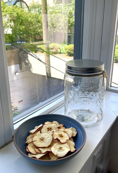 Getrocknete Apfelscheiben